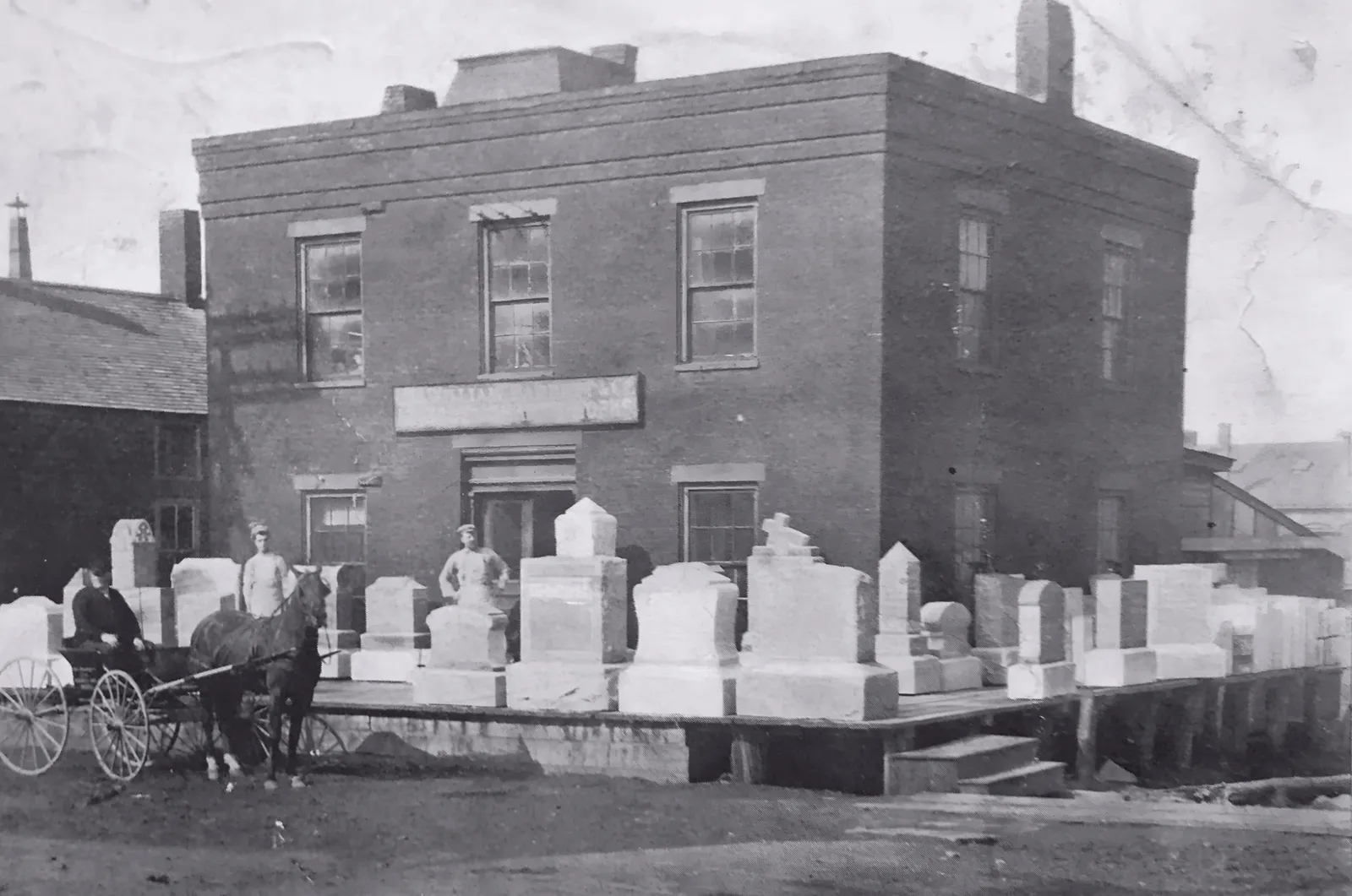 Champlain Monuments archival photograph